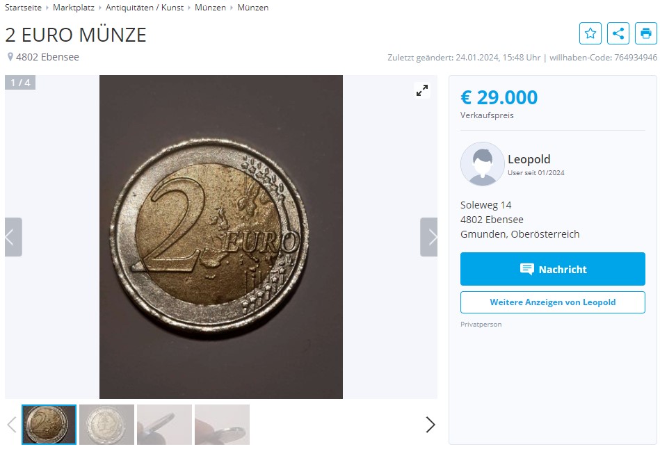 2 € 29000 Euro User Leopold