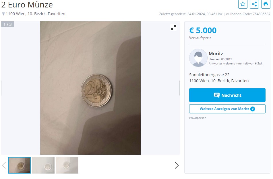 2 € 5000 Euro User Moritz