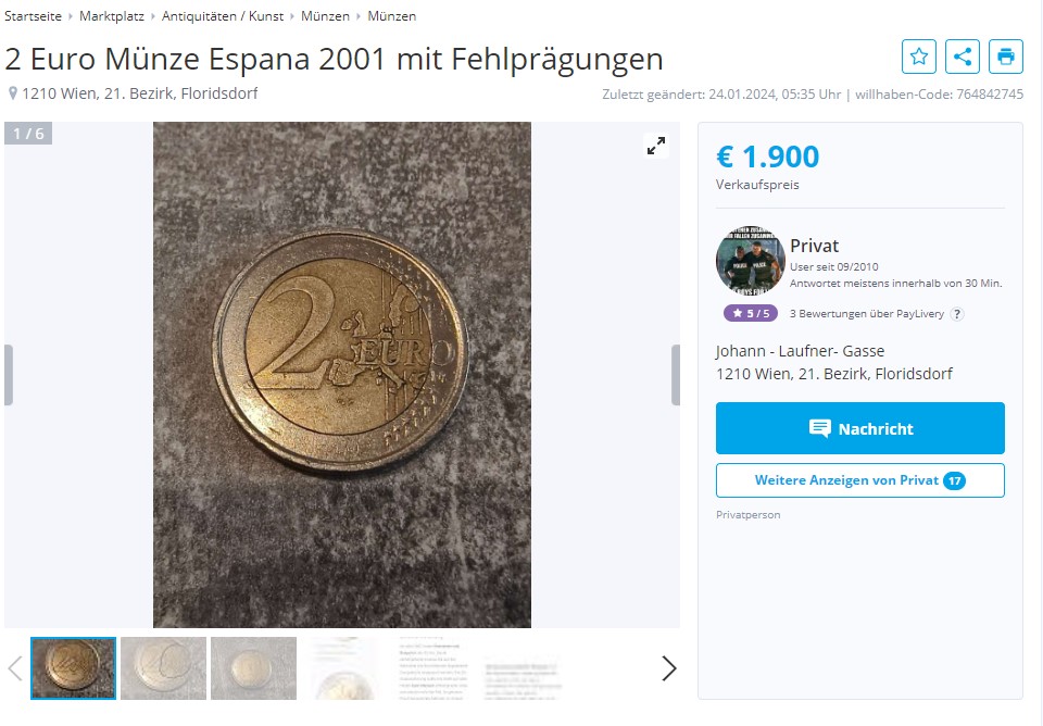 User Privat 2 € 1900 Euro